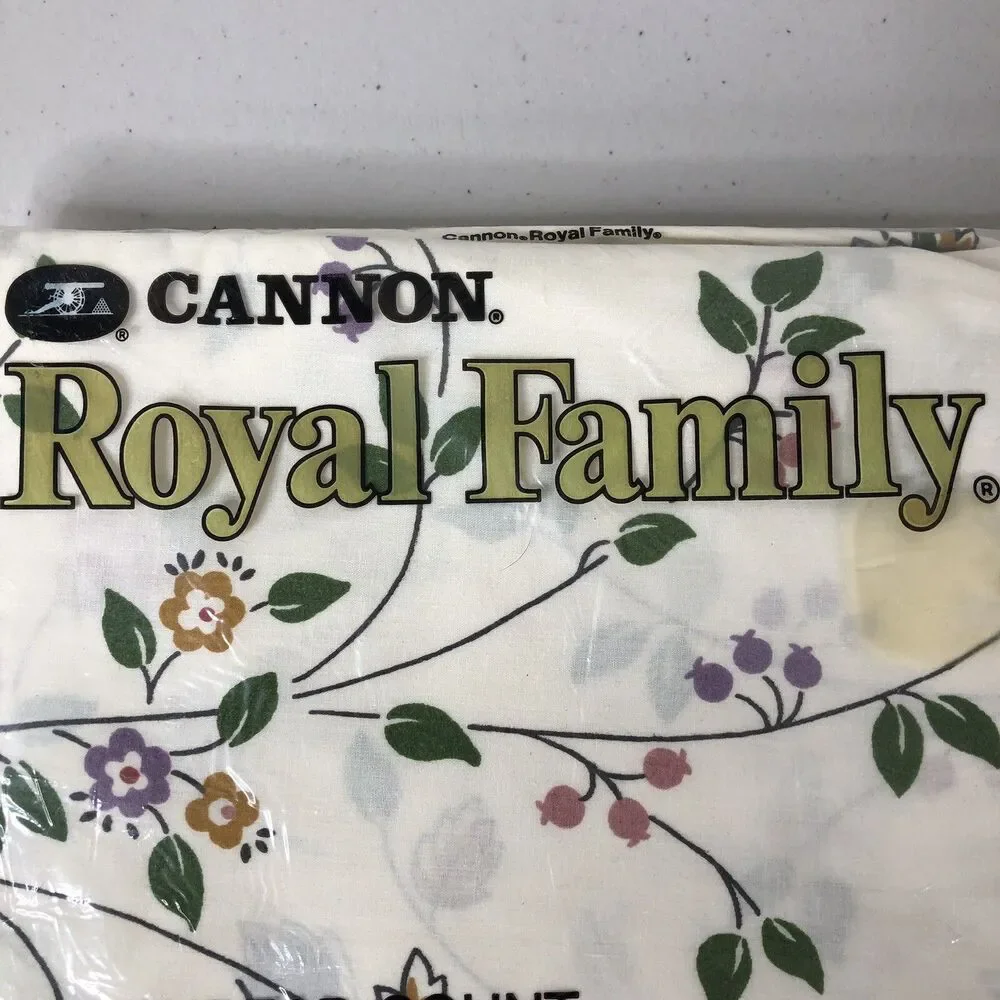 Vintage‎ Cannon Royal Family Sheets Twin Fitted Bottom No Iron Percale 39x76 NOS
